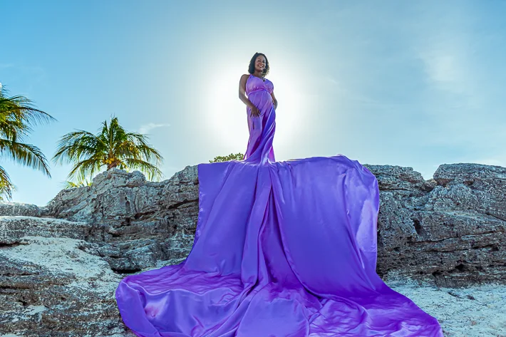 flying dress photoshoot cancun mexico